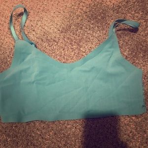 blue bralette from Victoria’s secret.